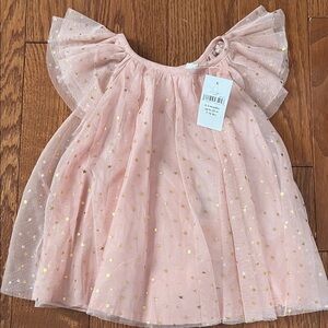 GAP Blush Dress with Gold Starry Design